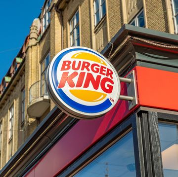 signboard of burger king restaurant on the building in aarhus, denmark
