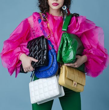 woman with many purses